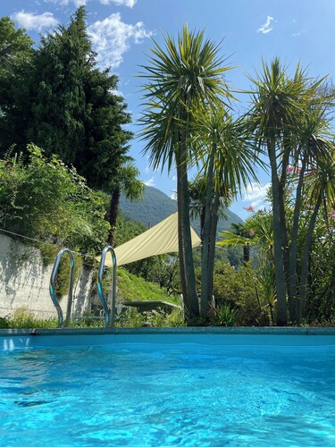 Romantic retreat with swimming pool.