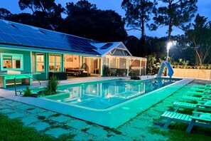 Outdoor pool, a heated pool - The Rustic Resort - 2 Homes, Pool, Building, Golf! Sleeping for up to 30! (Jupiter)