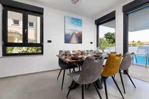 Dining - Luxury Apartment II. with a heated pool in Villa Adria Apartments (Krk (Krk))