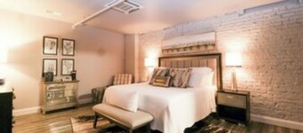 Boutique hotel in historic downtown Seneca. Room #4, King bed.