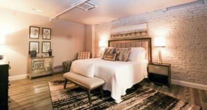 Boutique hotel in historic downtown Seneca. Room #4, King bed.