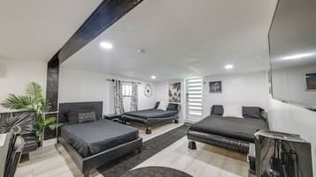 Desk, iron/ironing board, internet, bed sheets