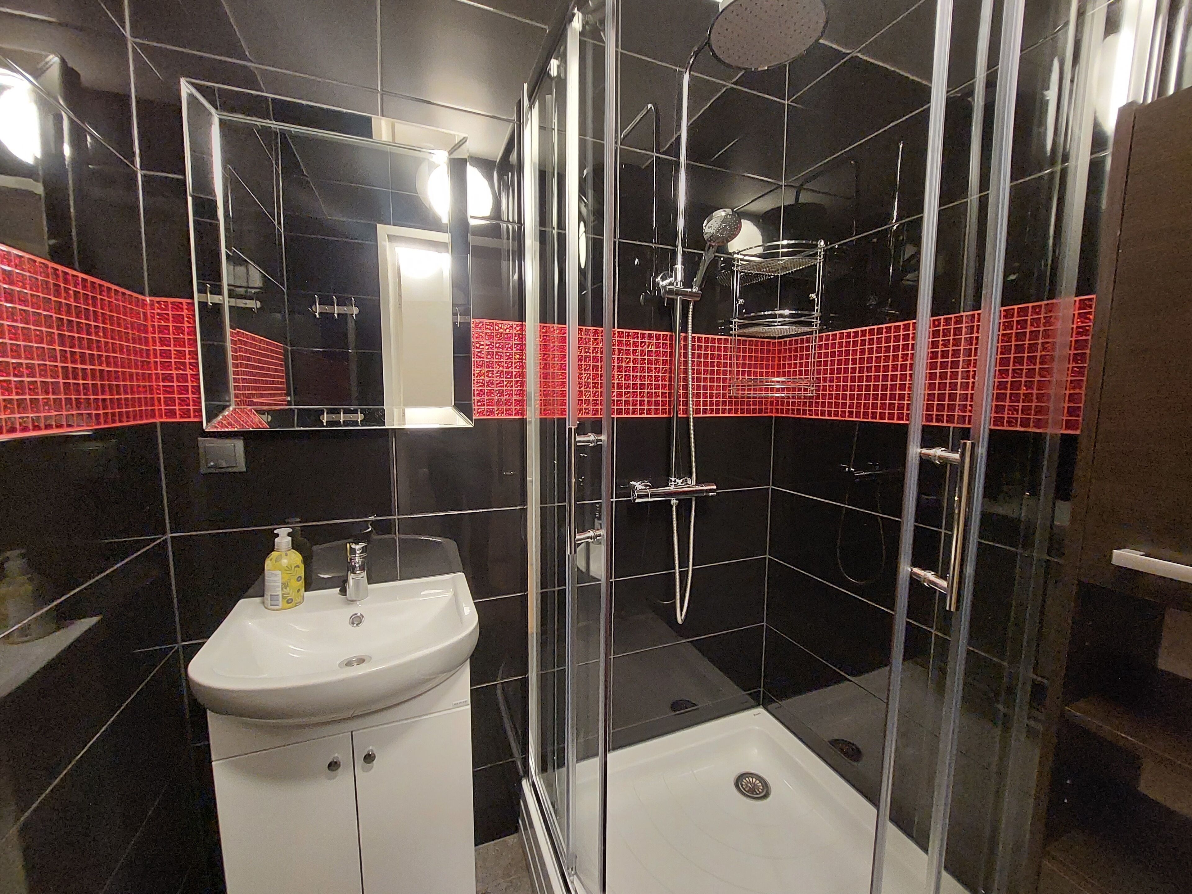 Hårføner, håndklær, såpe og sjampo
