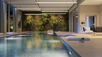 Indoor pool, a heated pool