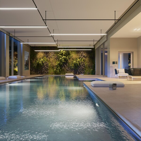 Alberca techada y alberca climatizada