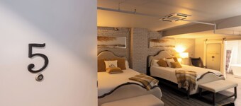 Boutique hotel in historic downtown Seneca. Room #5, two King beds.
