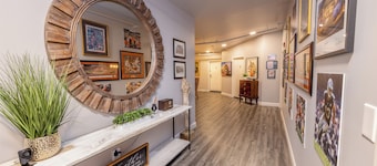 Boutique hotel in historic downtown Seneca. Room #6, King Bed.