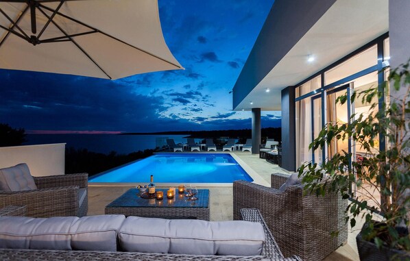 A heated pool
