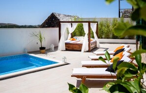 A heated pool