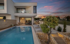 A heated pool
