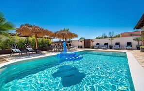 A heated pool