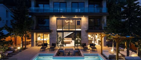 A heated pool