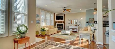 Smart-tv och eldstad