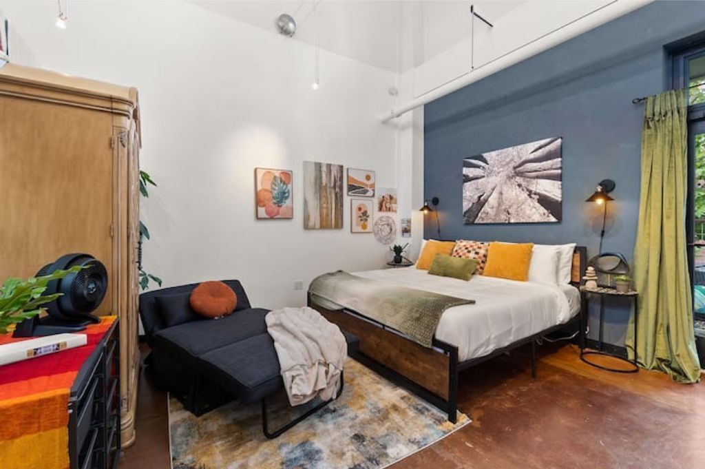 1 slaapkamer, een bureau, gratis wifi, beddengoed