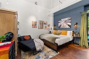 1 slaapkamer, een bureau, gratis wifi, beddengoed