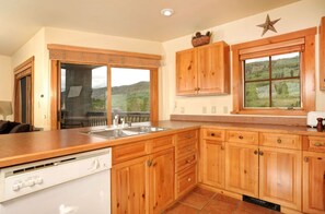 Fridge, microwave, stovetop