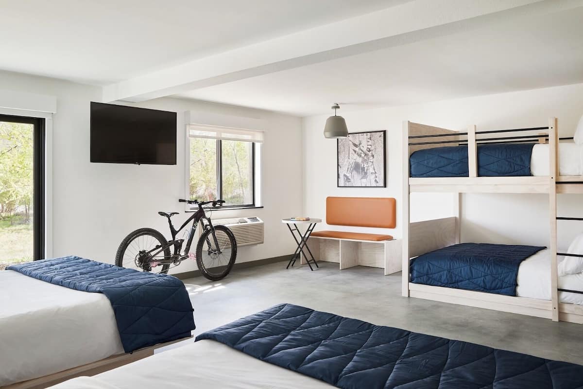 Room, Multiple Beds (King + Queen Bunk + Trundle ) | In-room safe, blackout drapes, WiFi (free), bed sheets