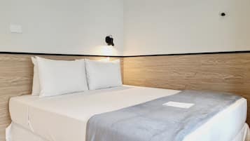Desk, free WiFi, bed sheets