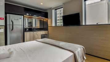 Desk, free WiFi, bed sheets