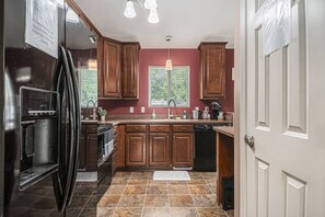 Fridge, microwave, oven, stovetop - Cozy Omaha Home 3 bdrm 2 baths (Omaha)