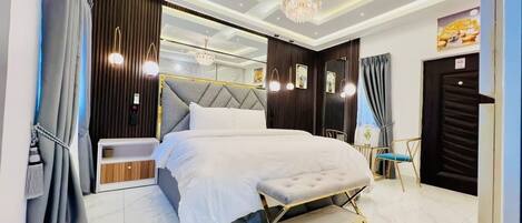 Luxury Room, Balcony | In-room safe, desk, laptop workspace, iron/ironing board