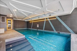 Indoor pool, a heated pool