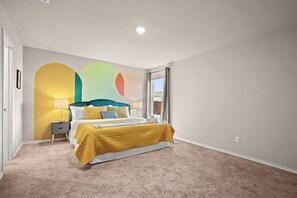 4 bedrooms, iron/ironing board, travel cot, WiFi