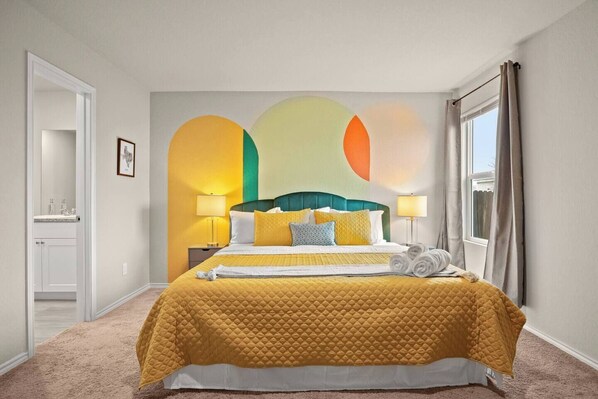 4 bedrooms, iron/ironing board, travel crib, WiFi