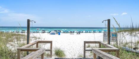 En la playa, toallas de playa