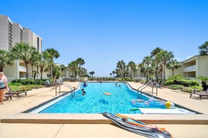 Outdoor pool, a heated pool - 3BR Beach Condo at Boutique Resort with Scenic Views and Gulf-Side Pool Sleeps 8 (Destin)