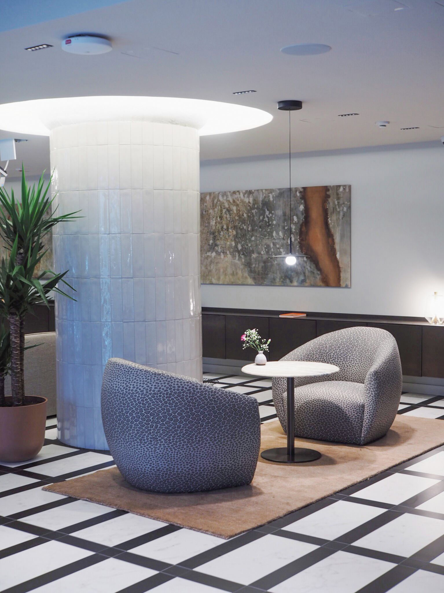 Sitteområde i lobbyen