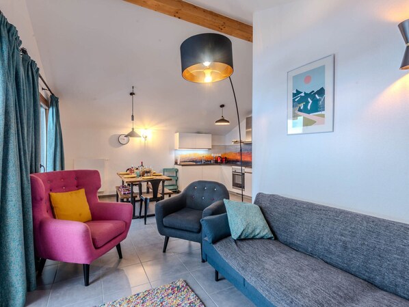 TV - Modern 3-room apartment in Morzine with WiFi and garage (Morzine)