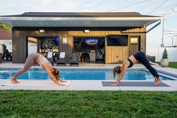 A heated pool