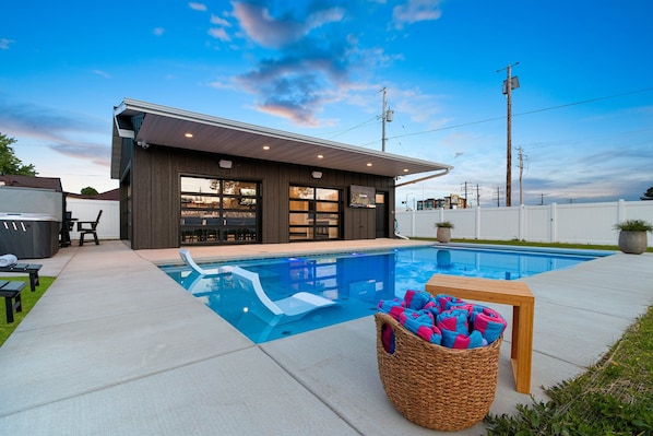 A heated pool