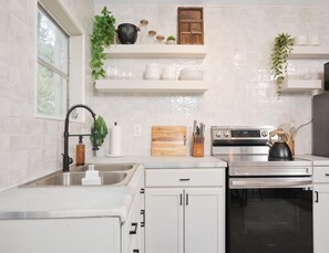 Fridge, microwave, coffee/tea maker, toaster