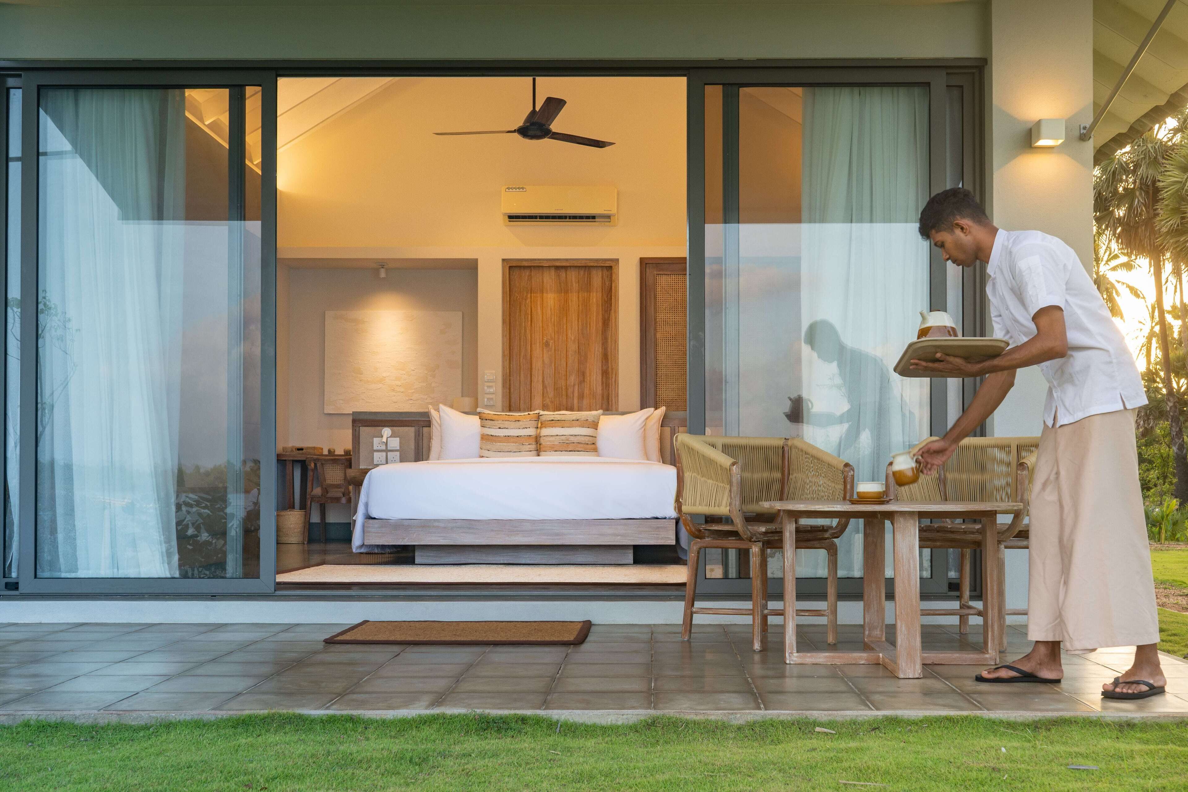 Luxury-Villa, 1 King-Bett, Nichtraucher, Blick auf die Lagune | Terrasse/Patio