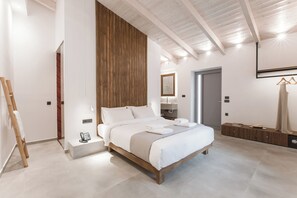 Lava Room | Egyptian cotton sheets, premium bedding, in-room safe - Evge Experience Boutique Hotel (Platanias)
