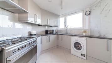Apartment | Private kitchen | Fridge, microwave, oven, stovetop