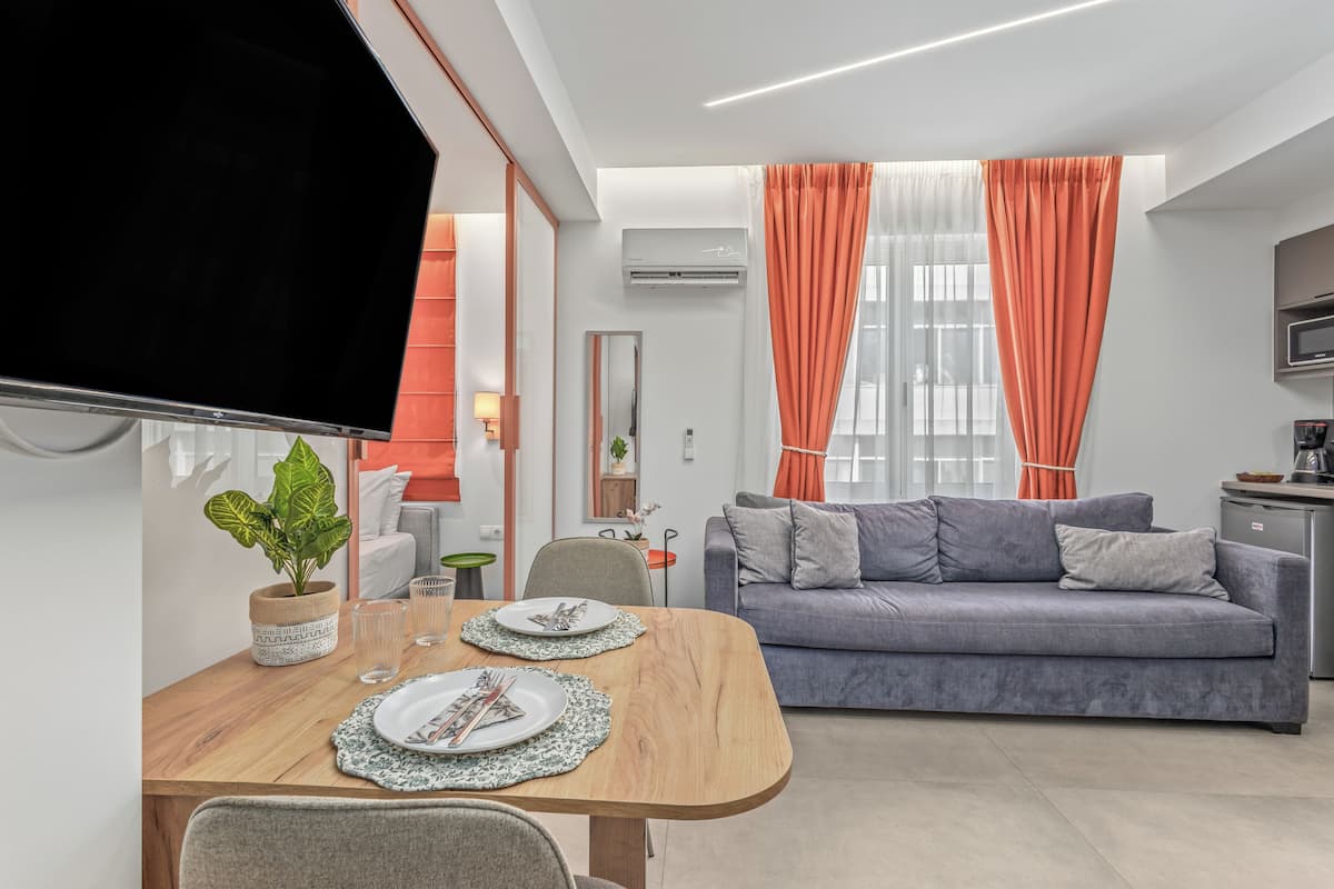 Theatrou Apt 3 - Two Bedroom Apartment - Heart of Athens | Living area | Smart TV
