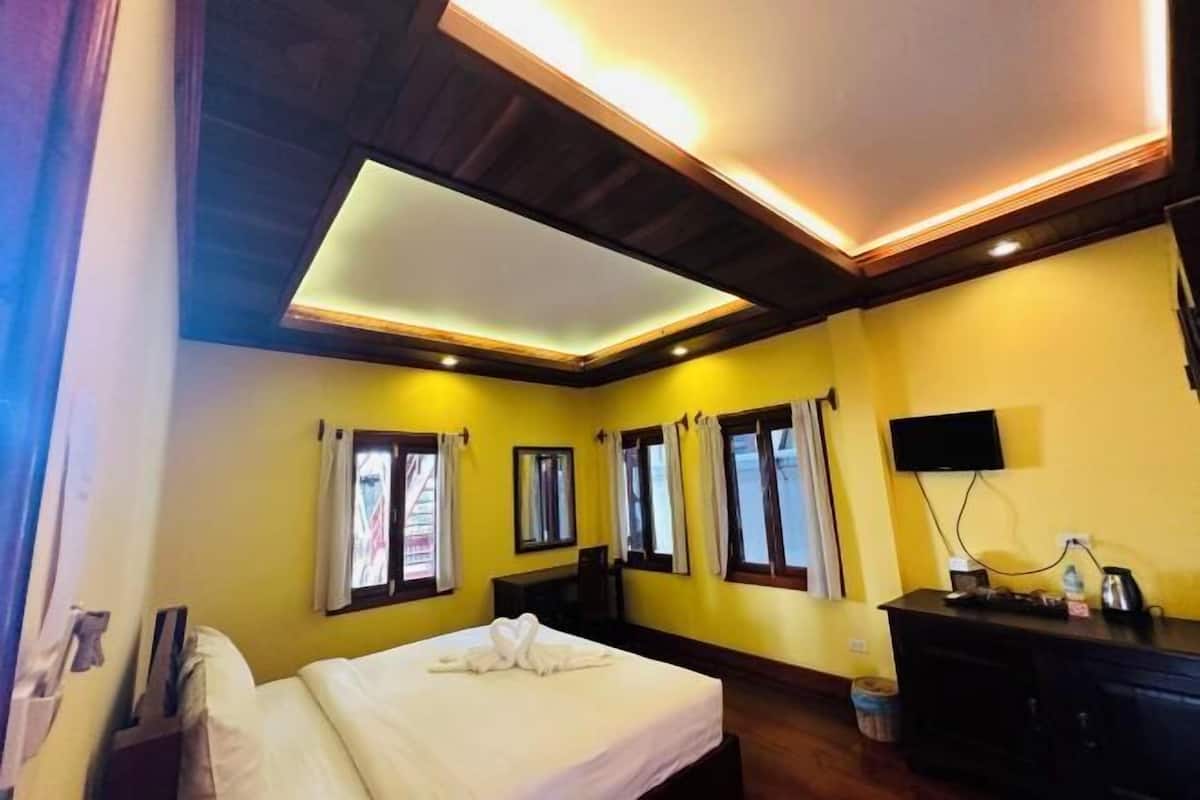 1 chambre, literie de qualité, couette en duvet, décor unique