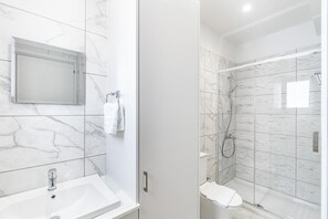 Shower, hair dryer