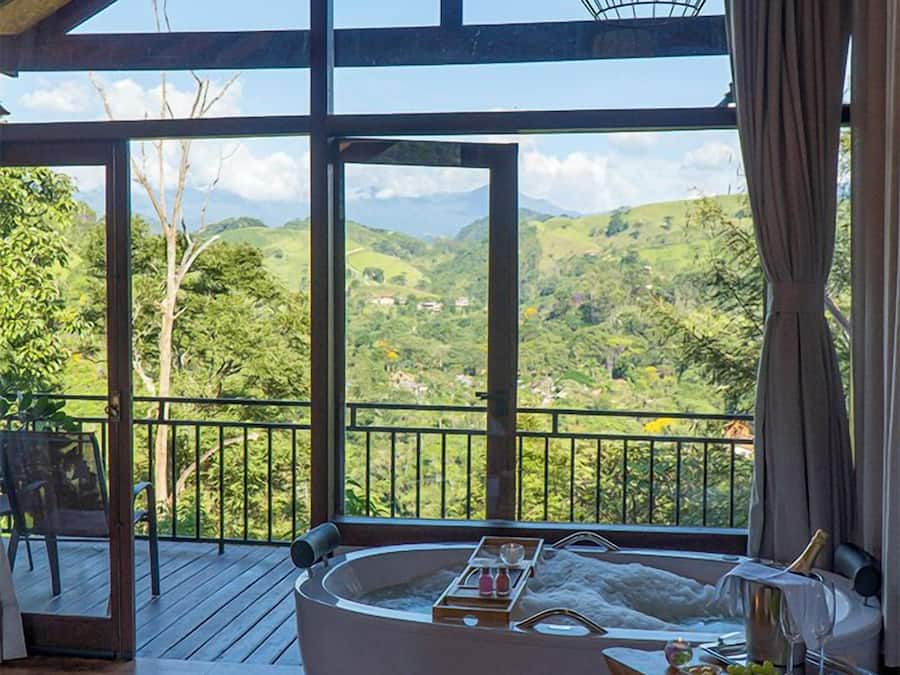 Habitación panorámica | Ropa de cama de alta calidad y colchones con acolchado adicional