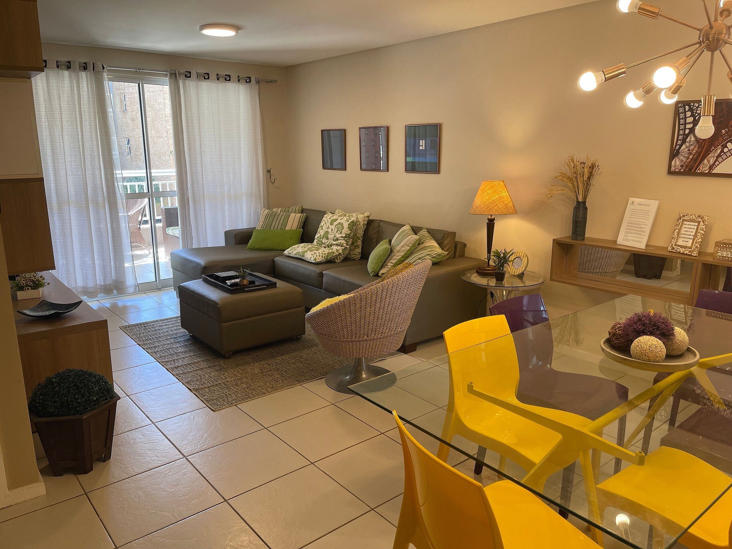 Departamento Confort, 3 habitaciones, vista al mar | Área de sala de estar