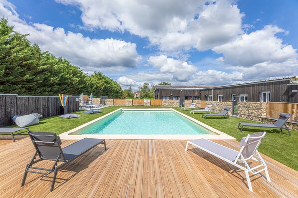 A heated pool