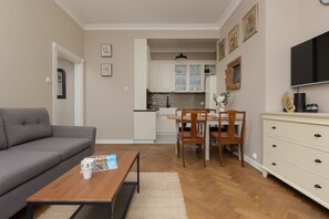 Apartment, 1 Schlafzimmer, Balkon | 1 Schlafzimmer, Bettwäsche