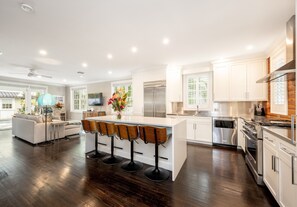 Fridge, microwave, oven, stovetop - Luxury Key West Compound with Pool, Guest Cottage, and Walkable Access to Duval (Key West)