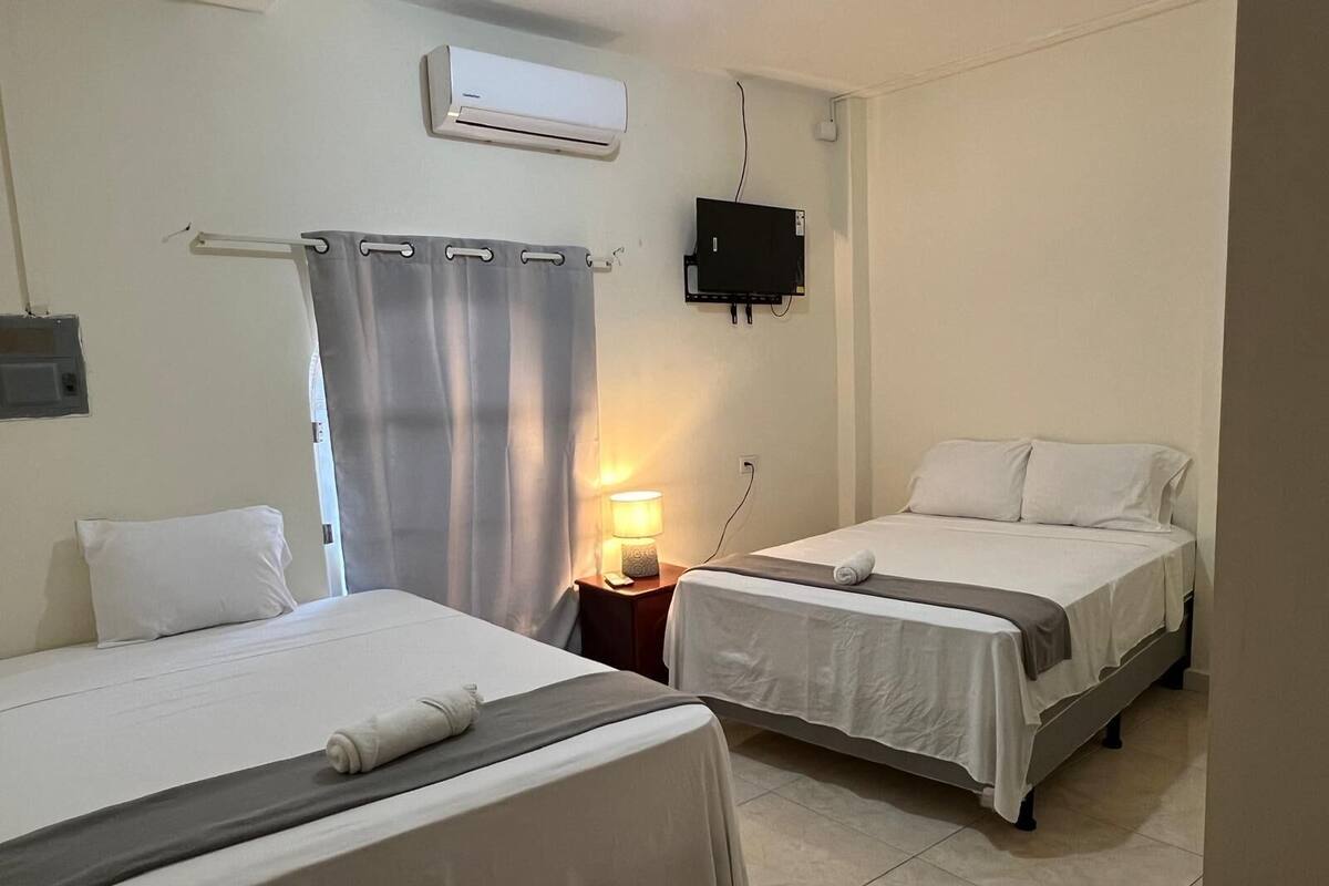 Basic Double Room | Premium bedding, blackout drapes, WiFi (free), individually decorated