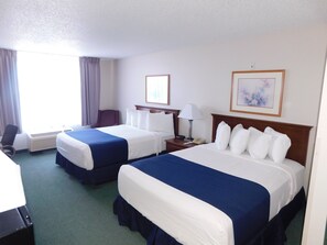 Double Queen Bed - Non-Smoking | 1 bedroom, blackout drapes, iron/ironing board, free WiFi