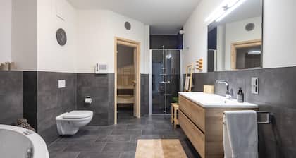 Park - Apartment 12 im Marinapark Scharmützelsee, Sauna, Whirlpool, E - Kamin, 4 Pers., 80 m²