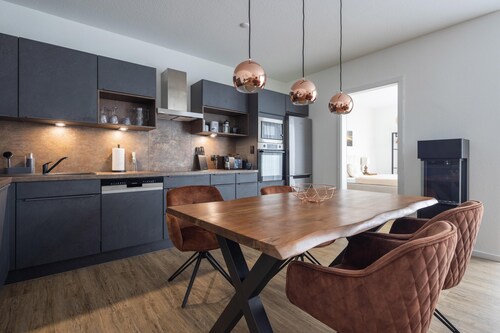 Park - Apartment 12 im Marinapark Scharmützelsee, Sauna, Whirlpool, E - Kamin, 4 Pers., 80 m²